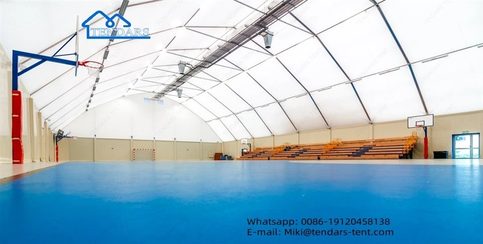oval basketball court tent