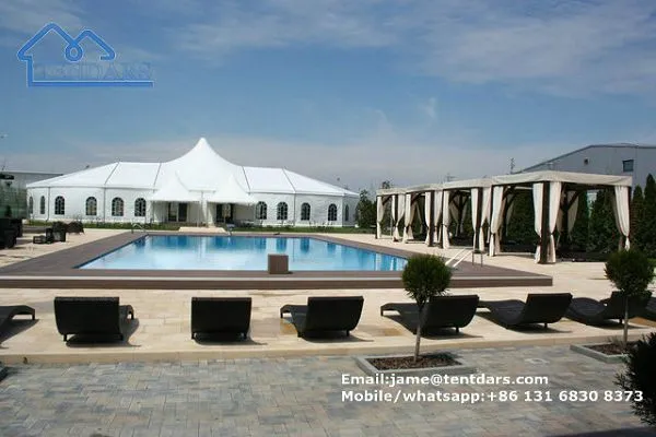 Easy Up High Peak Aluminium Marquee Tent End With Octagon Tent For Ceremony